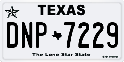 TX license plate DNP7229