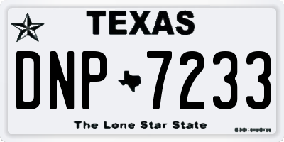 TX license plate DNP7233