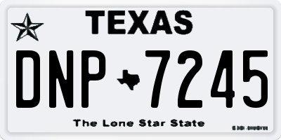 TX license plate DNP7245