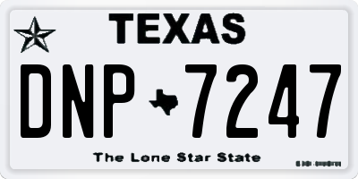 TX license plate DNP7247