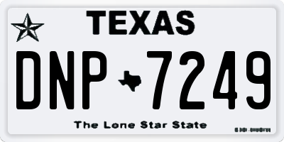 TX license plate DNP7249