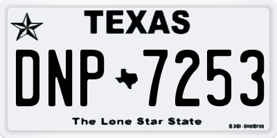 TX license plate DNP7253