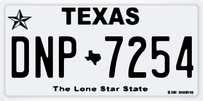 TX license plate DNP7254