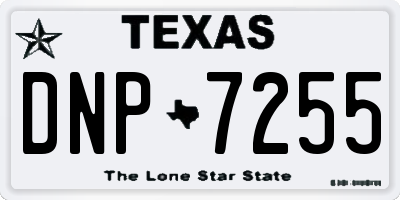 TX license plate DNP7255