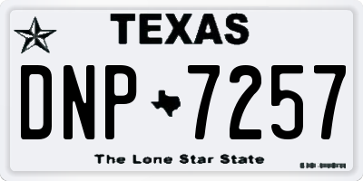 TX license plate DNP7257