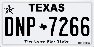 TX license plate DNP7266