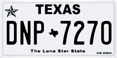 TX license plate DNP7270
