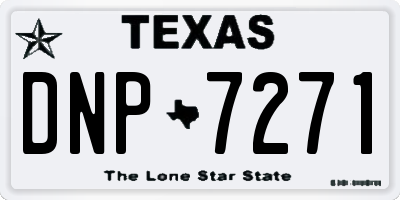 TX license plate DNP7271