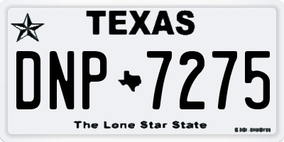 TX license plate DNP7275