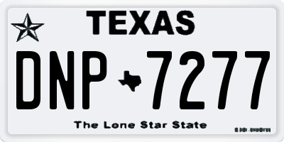 TX license plate DNP7277