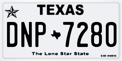 TX license plate DNP7280
