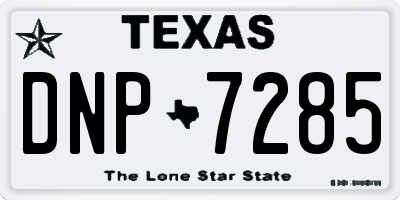 TX license plate DNP7285