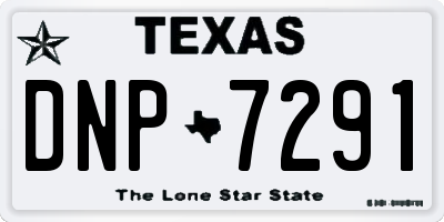 TX license plate DNP7291