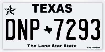 TX license plate DNP7293