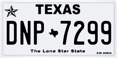 TX license plate DNP7299