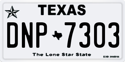 TX license plate DNP7303