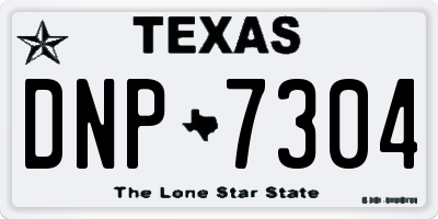 TX license plate DNP7304