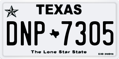 TX license plate DNP7305