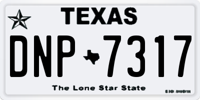 TX license plate DNP7317
