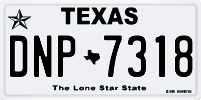 TX license plate DNP7318