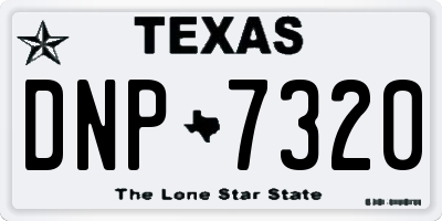 TX license plate DNP7320