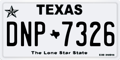 TX license plate DNP7326