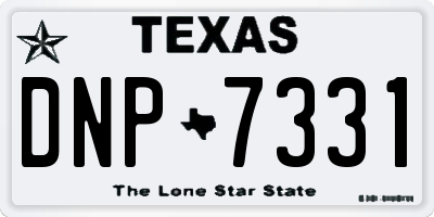 TX license plate DNP7331
