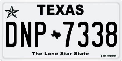 TX license plate DNP7338