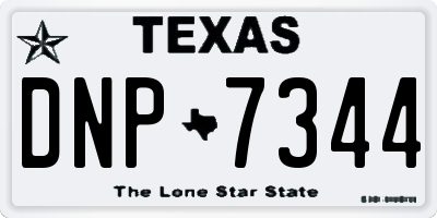 TX license plate DNP7344