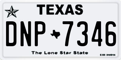 TX license plate DNP7346