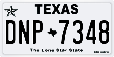 TX license plate DNP7348