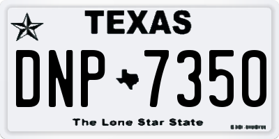 TX license plate DNP7350