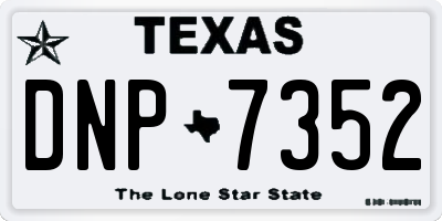 TX license plate DNP7352