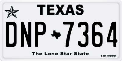 TX license plate DNP7364