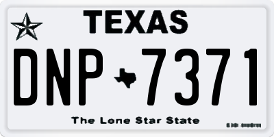 TX license plate DNP7371