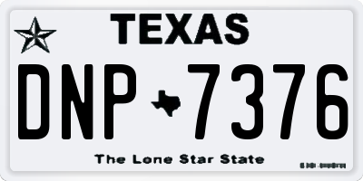 TX license plate DNP7376