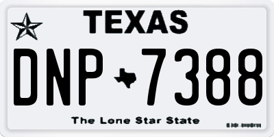 TX license plate DNP7388