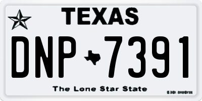 TX license plate DNP7391