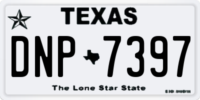 TX license plate DNP7397