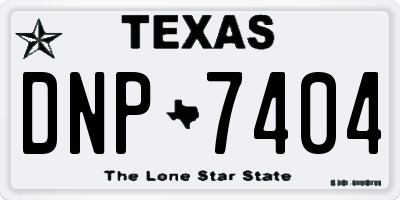 TX license plate DNP7404