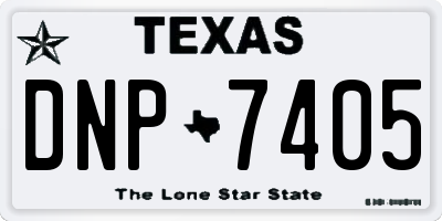 TX license plate DNP7405