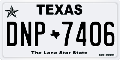 TX license plate DNP7406
