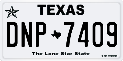 TX license plate DNP7409