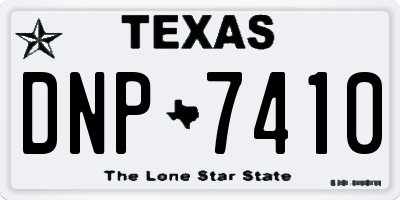 TX license plate DNP7410