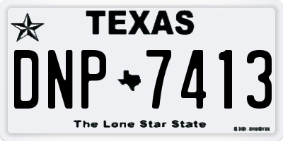 TX license plate DNP7413