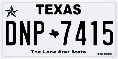 TX license plate DNP7415