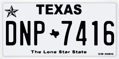 TX license plate DNP7416