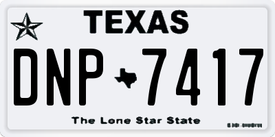 TX license plate DNP7417