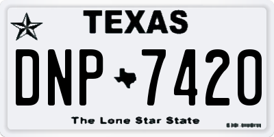 TX license plate DNP7420