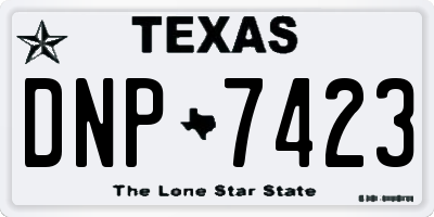 TX license plate DNP7423